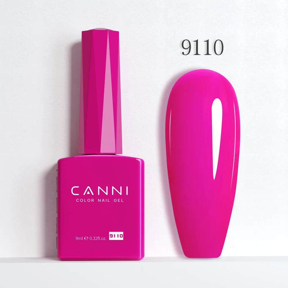 CANNI Hema Free Nail Gel Polish Fall Color Collection Semi Permanent Diamong Long Wear Top Coat Red Gorgeous JellyNude Color 9ml