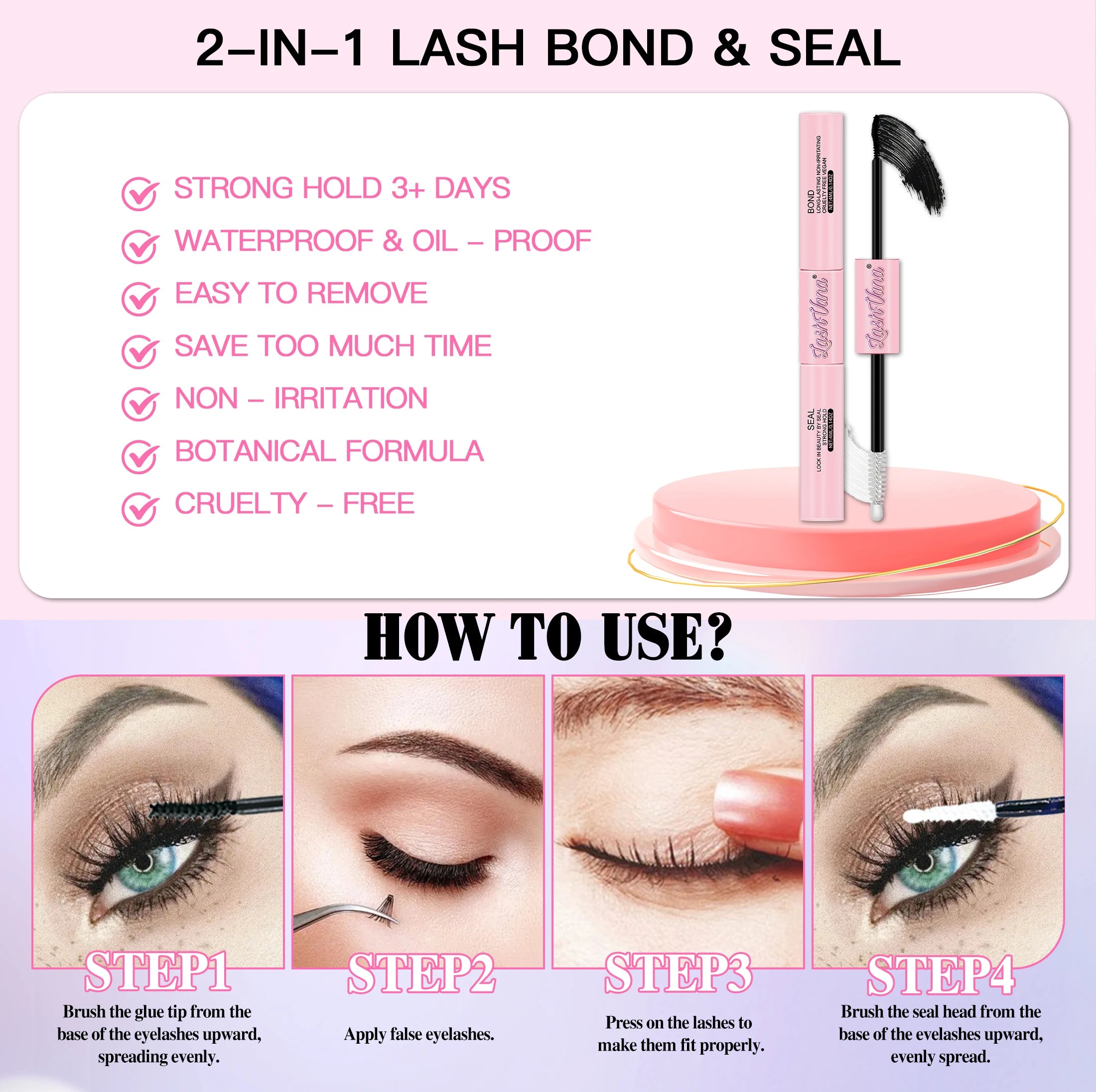 DIY Eyelash Extension Kit 10D20D30D40D with Tweezers Glue Seal Reusable Single Lashes for Party Stage Festival Eye Makeup tools