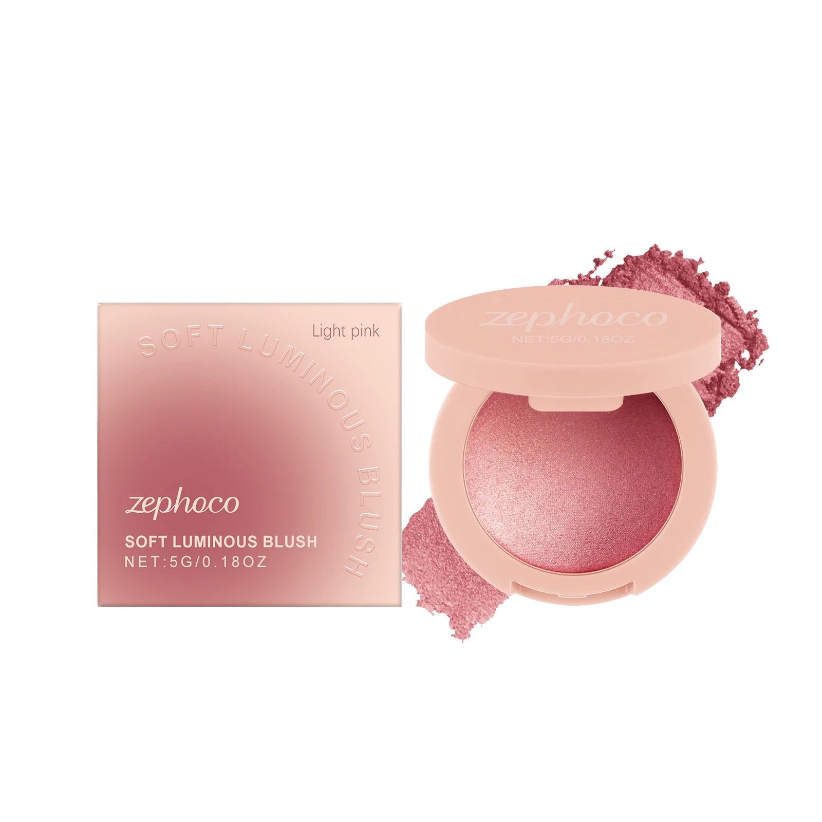 Pearl Blush with Soft Light Pink Powder Blush for a Natural Flush Radiant Finish Long Lasting Buildable Delicate Long Lasting