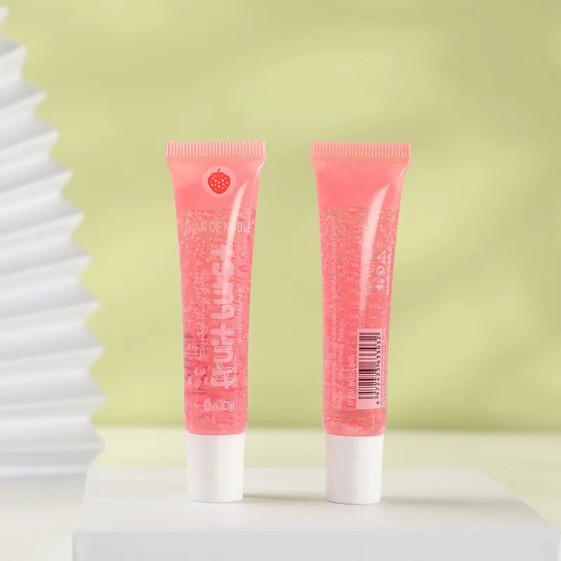 6Pcs Fruity Flavor Watery Glossy Lip Gloss Set Clear Lip Gel Plumping Hydrating Moisturizing Lip Gloss Lips Makeup