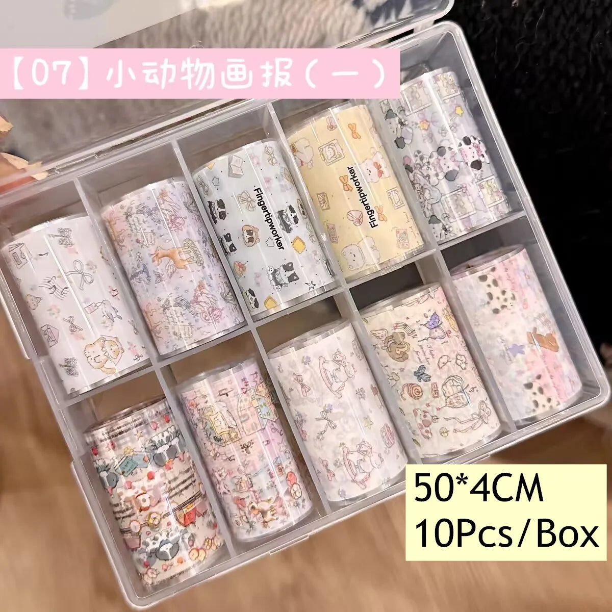 10Rolls Plaid Thousand-Bird Bow  Stars Nail Foils Transfer Paper  Nail Art Stickers  Manicure Set Decal  Nails Decoration