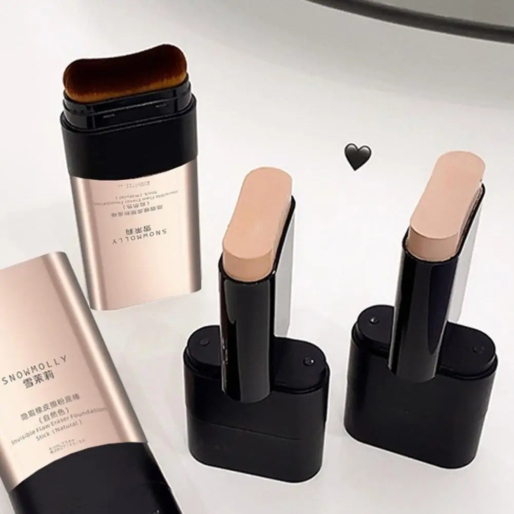 1/2PCS 2 in 1 Lightweight Foundation Stick Radiant Long-Lasting Full Coverage Hydrating Natural Finish Foundation Stick Makeup