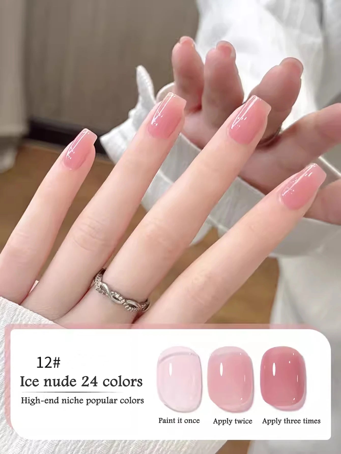 10ML 1-24PCS Milk White Jelly Gel Nail Polish Nail Art 2026 New Popular Nail Supplies UV LED Light Nails Black Red Nails