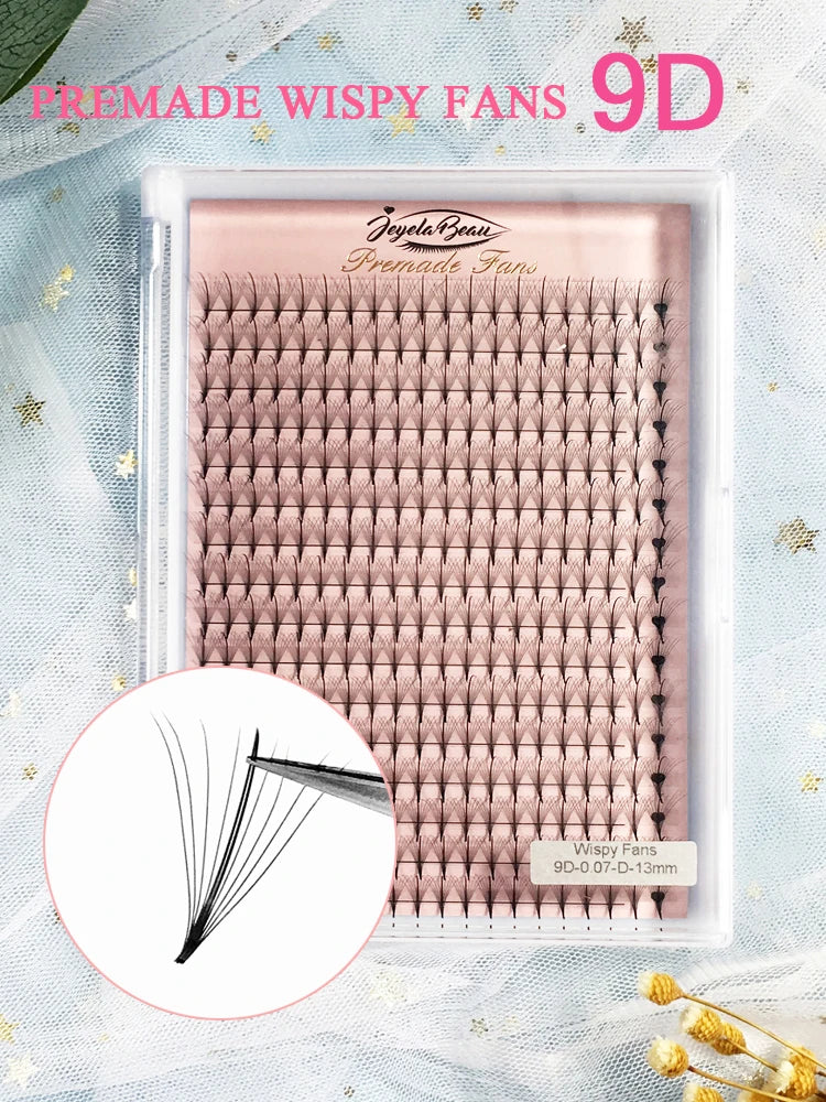 Goddess Premade Volume Fans 4D 5D 6D 7D 8D 10D 12D 14D 16D 20D Individual Lashes Extension Pointy Stem 320 Fans  Faux Mink