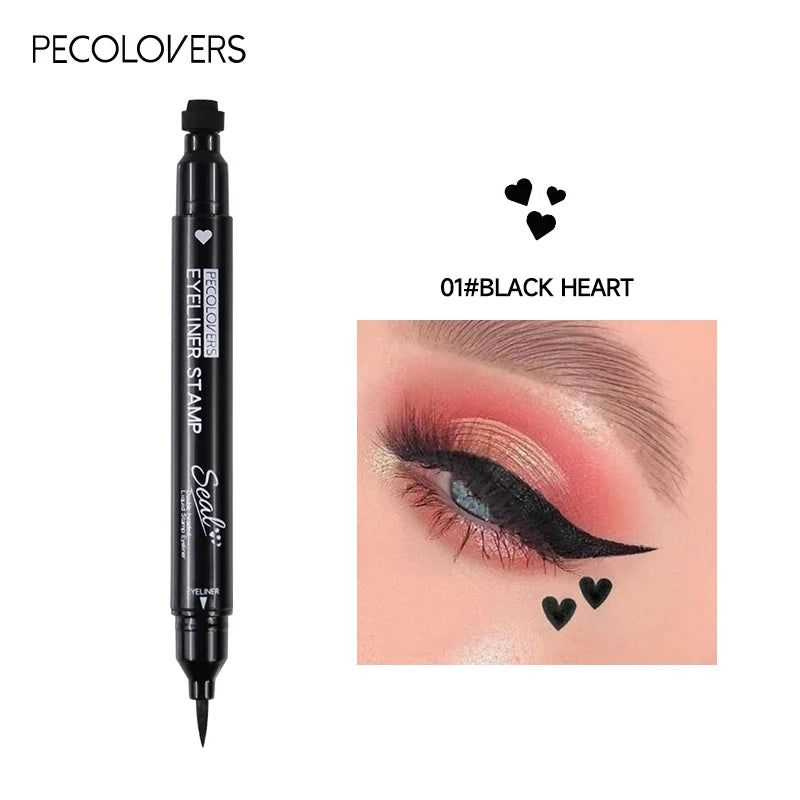 2-in-1 Star & Moon Stamp Liquid Eyeliner - Black Waterproof