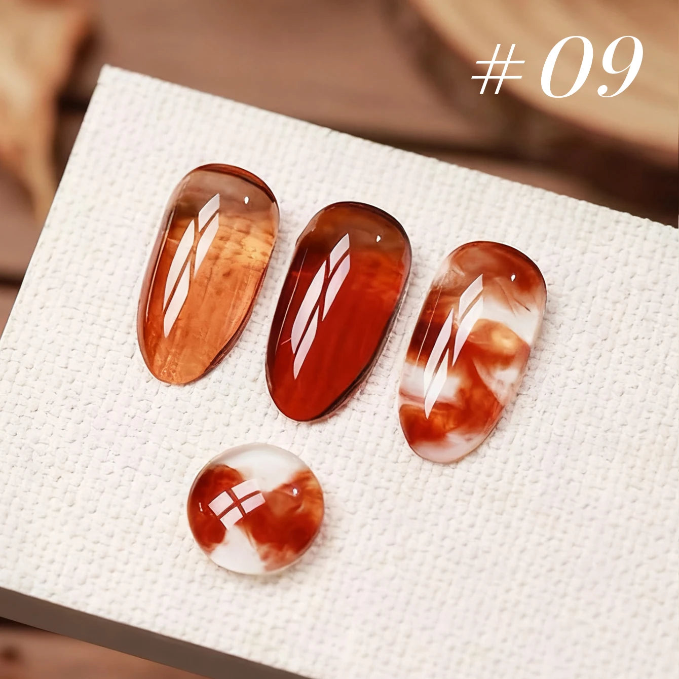 MIANEL 10ML Brown Amber Series Jelly Gel Nail Polish 2026 New Popular Ice Clear Caramel Nail Polish Black Nails 1-6pcs