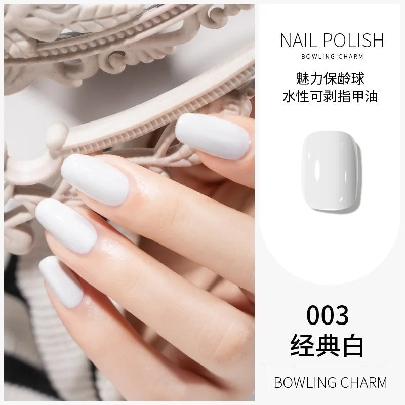 40 Colors New Nail Polish for Summer Water-based Quick Drying Tearable Nail Art Semipermanent Monochrome No Baking Lamp Varnish