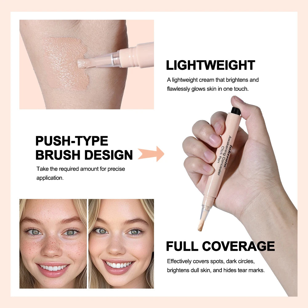 Liquid Press Concealer Click Pen - Brightening Face Makeup 3.5g