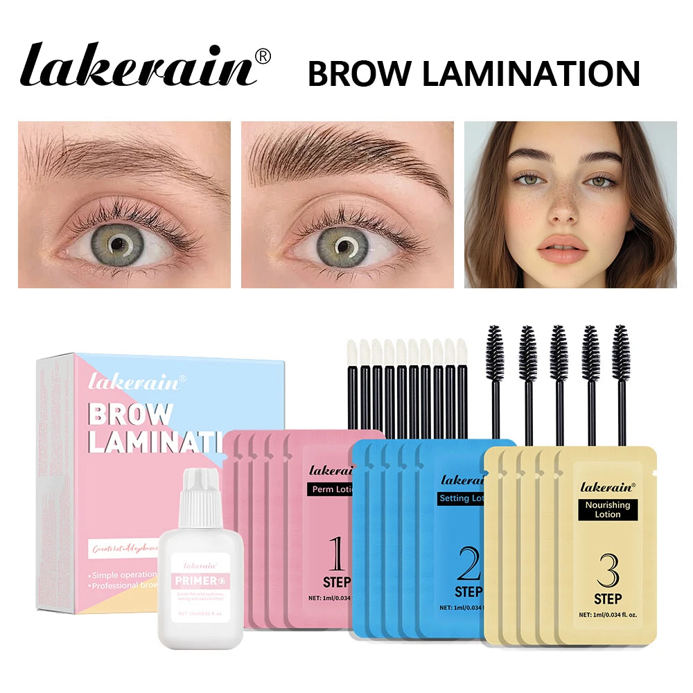 Lakerain Eyebrow Lamination Kit - DIY Brow Perm Set for Fuller Brows