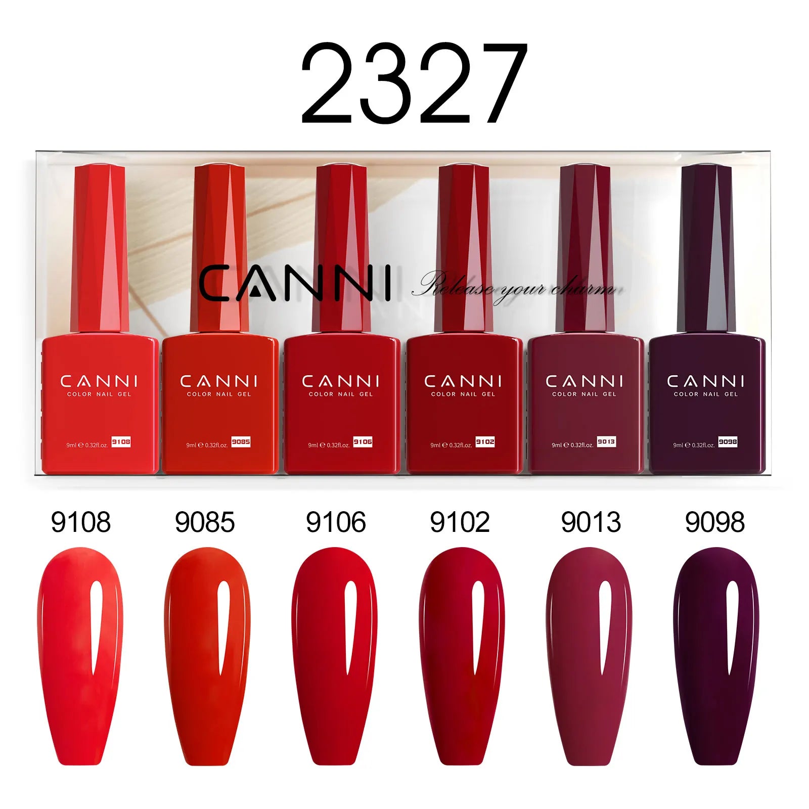 6pcs*9ml CANNI HEMA FREE Nail Gel Polish Set Gorgeous Color Semi Permanent Pigmented Painting Gel Soak off UV LED Gel Nails Kit