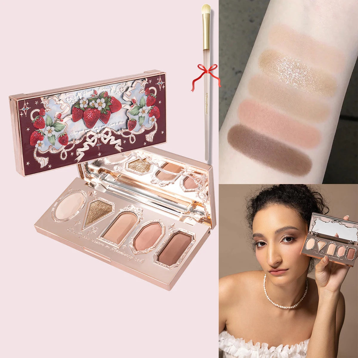 Flower Knows Swan Ballet 6-Color Eyeshadow Palette