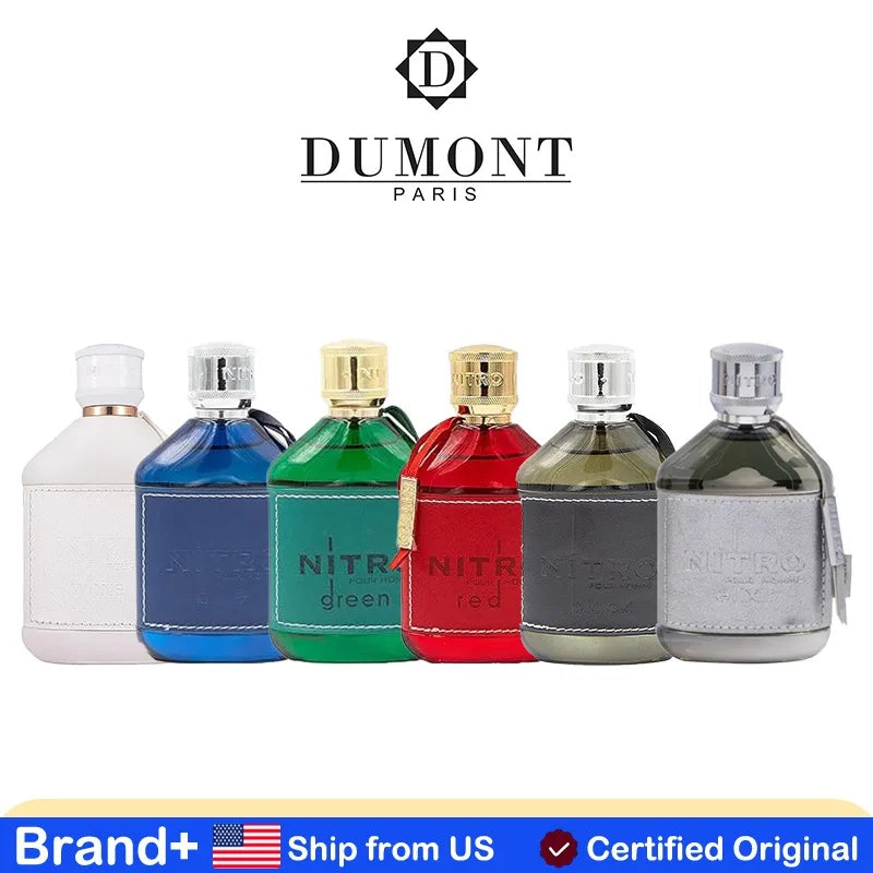Dumont Nitro Elixir Black White Blue Green Red Long Lasting Fragrance Natural Perfume Arabic Cologne Persistence Pheromone 100ML