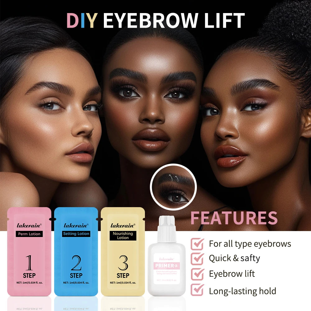 Lakerain Eyebrow Lamination Kit - DIY Brow Perm Set for Fuller Brows