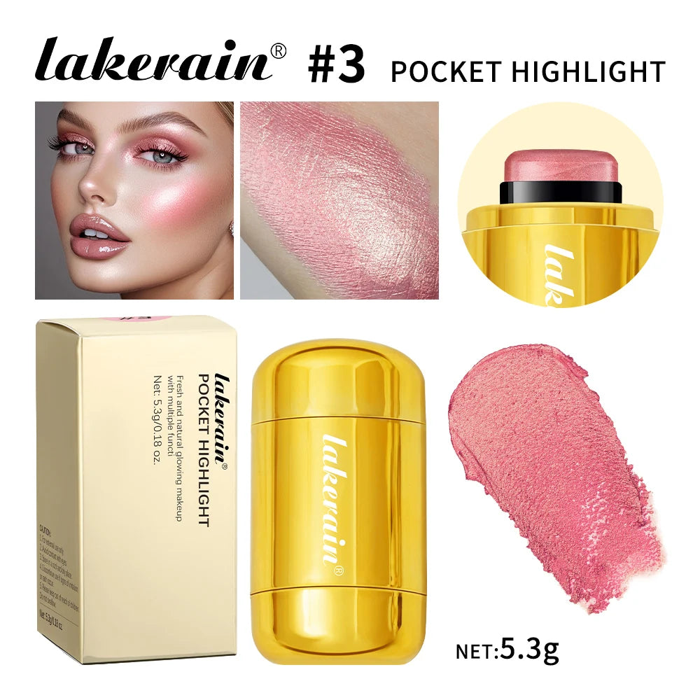 4Colors Highlighter Stick Brightening Skin Tone Contouring Natural Stereo Concealer Blush Multi-Purpose Stick