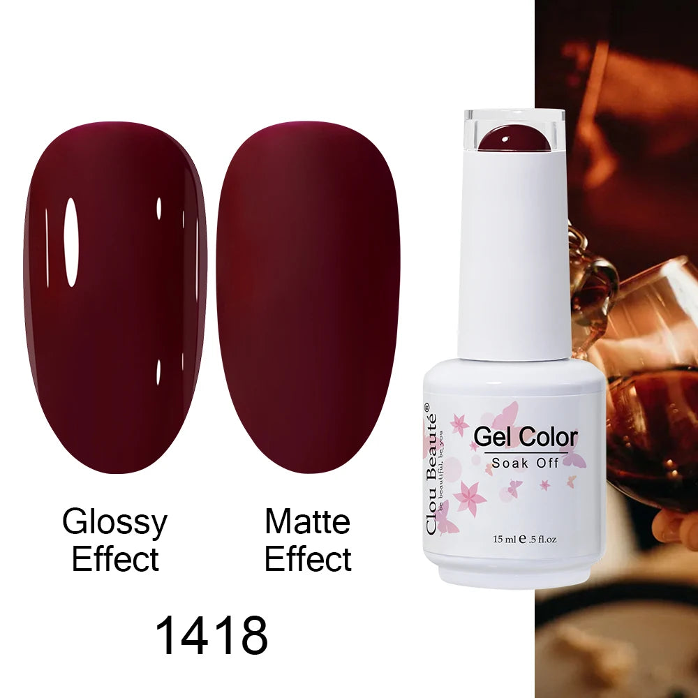 Clou Beaute Royal Blue Color Winter Trendy Semi Permanent Nail Art Manicure Varnishes Gel Nail Polish Hybrid Base Gel Top Coat