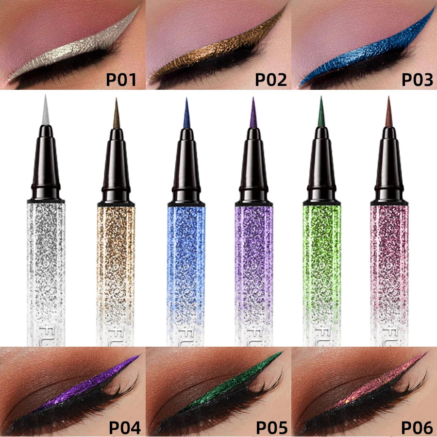 Metallic Liquid Eyeliner - Waterproof Shiny Pearlescent 0.6ml