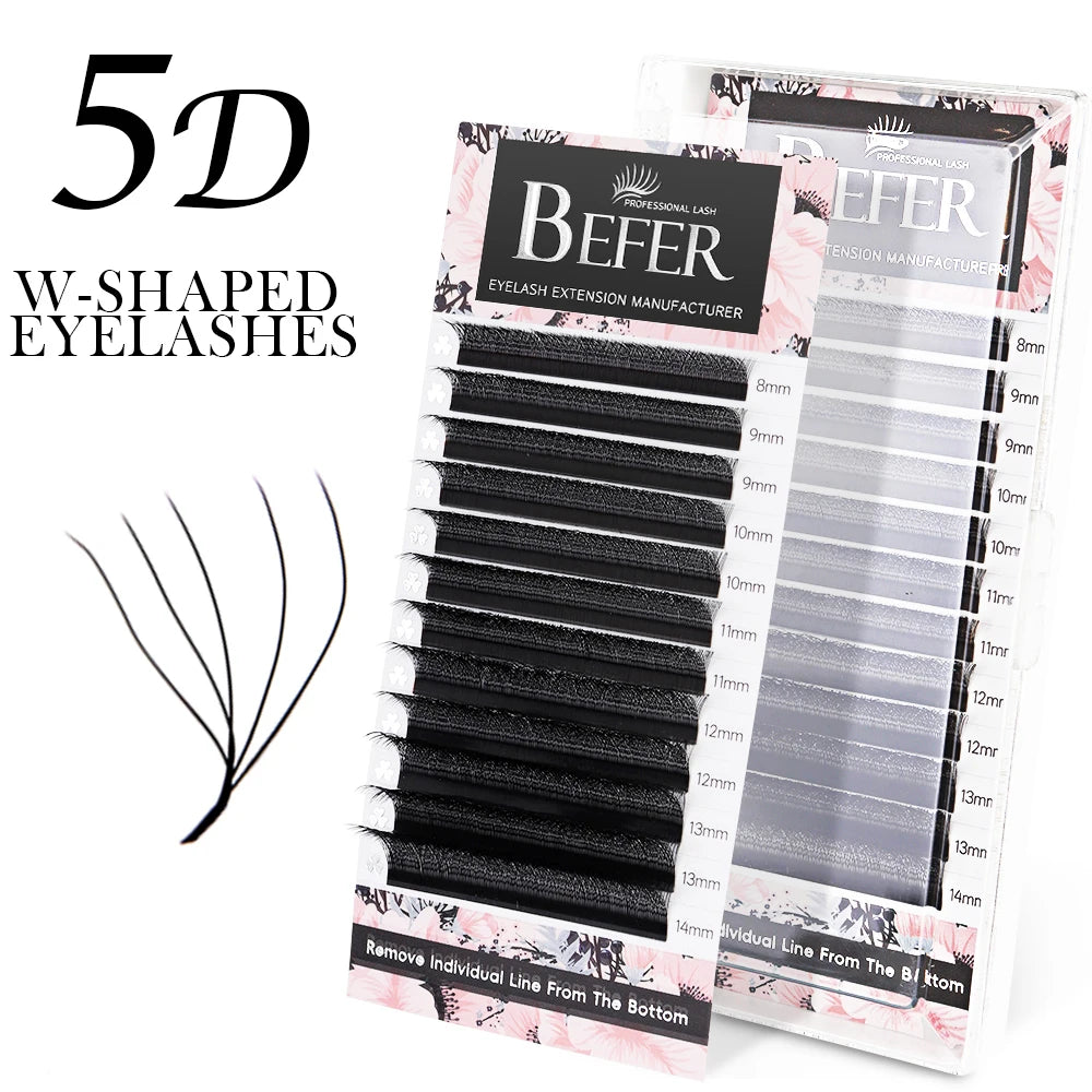 Befer W Shaped Eyelashes Extension Volume Cilios 5D 3D 4D 6D Eyelashes W High Quality Wholesale Suppliers for Lash Extentions
