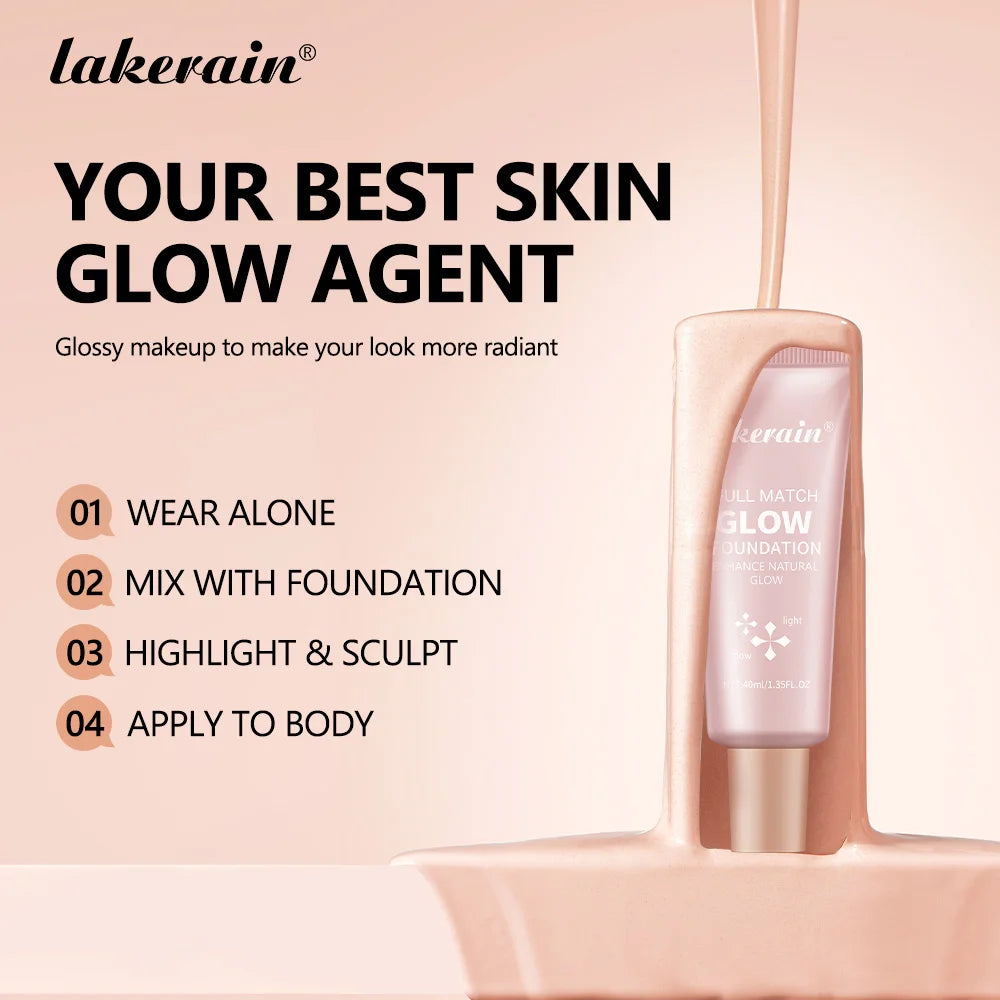 Glowing Foundation Natural Glow Enhancer Moisturizing Lightweight Base Multi-purpose Highlighter Liquid Foundation Cosmetics