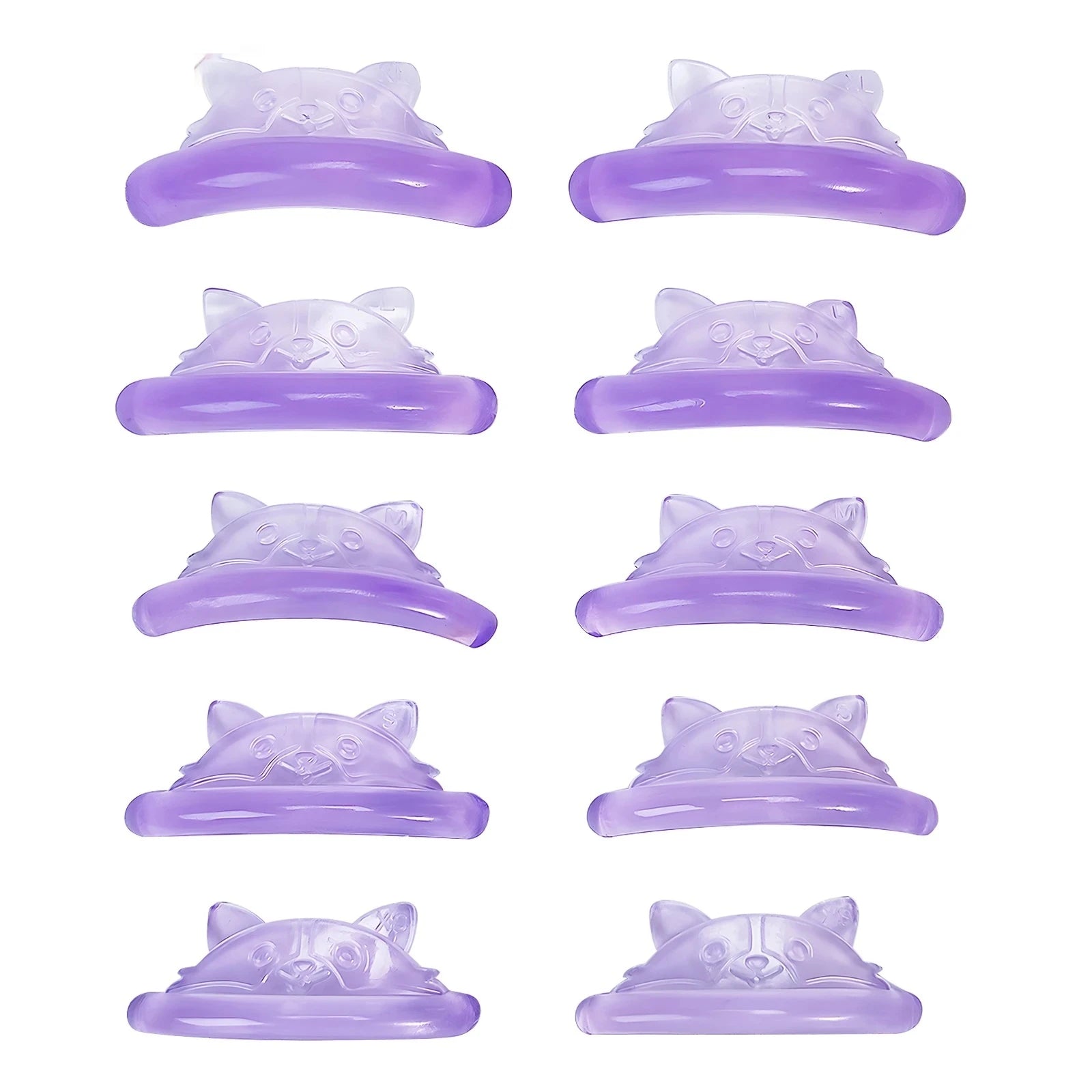 5 Pairs C Curl Silicone Eyelash Pads - Sticky 3D Lashes Lifting Rod Shield Curler Makeup Tool Accessories
