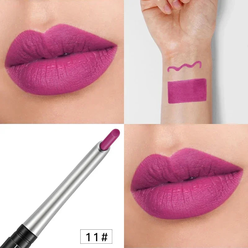 17Colors Portable Matte Pencil Lipstick Natural Long-lasting Waterproof Moisturizing Pen Lip Liner Makeup For Women