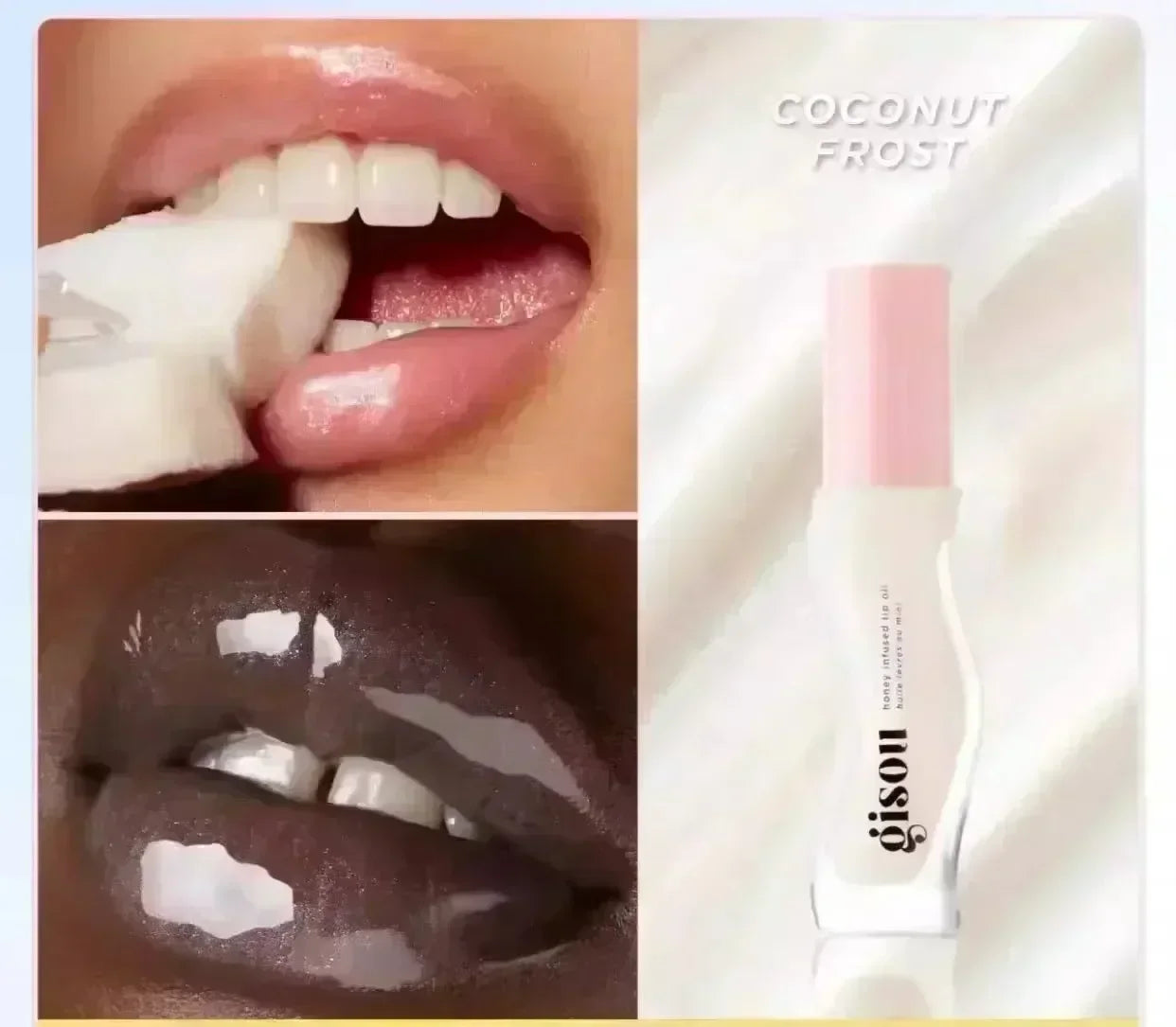 Original Gisou Moisturizing Lip Balm Lip Oil Gloss Care Of The Lips Benetitnt For Lips Plumping Exfoliating Plumping Gloss Oil