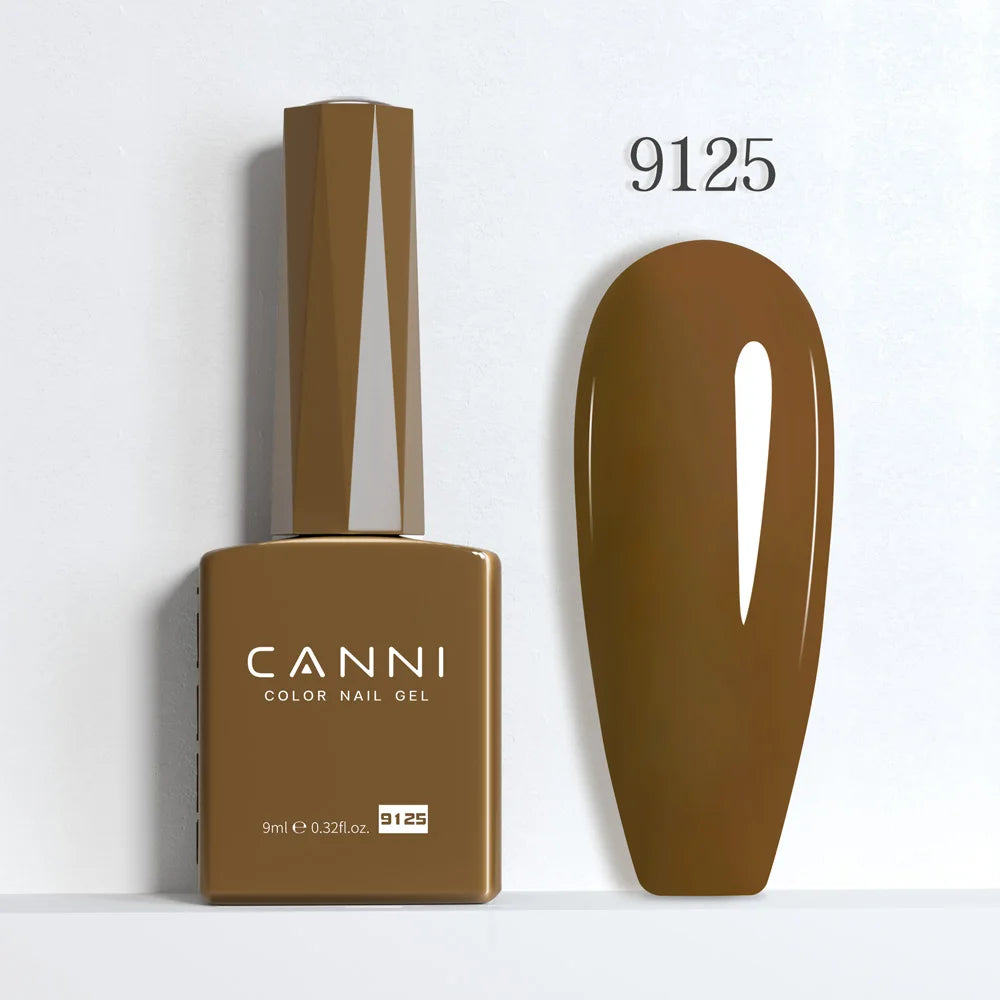 CANNI Hema Free Nail Gel Polish Fall Color Collection Semi Permanent Diamong Long Wear Top Coat Red Gorgeous JellyNude Color 9ml