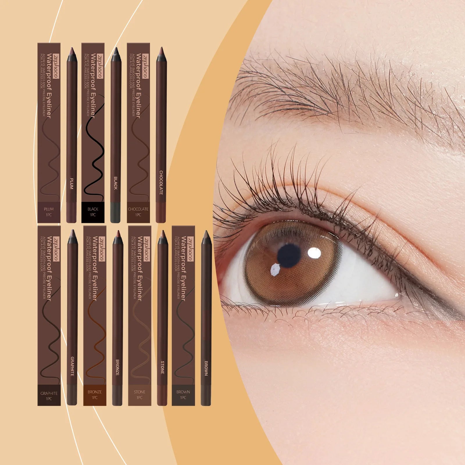 Smooth Creamy Gel Eyeliner Pencil Collection - Waterproof Long-Lasting, No Smudging, Professional Eye Makeup