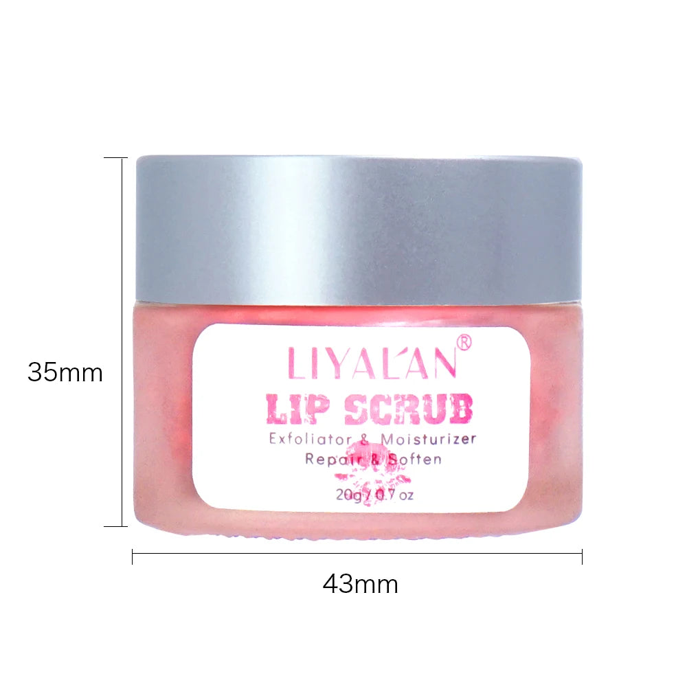 Pink Lip Scrub Lightening Dark Lips Exfoliating Smooth Repair Lighten Fine Lines Sugar Bleaching Lip Cream Moisturizes Dry Lips
