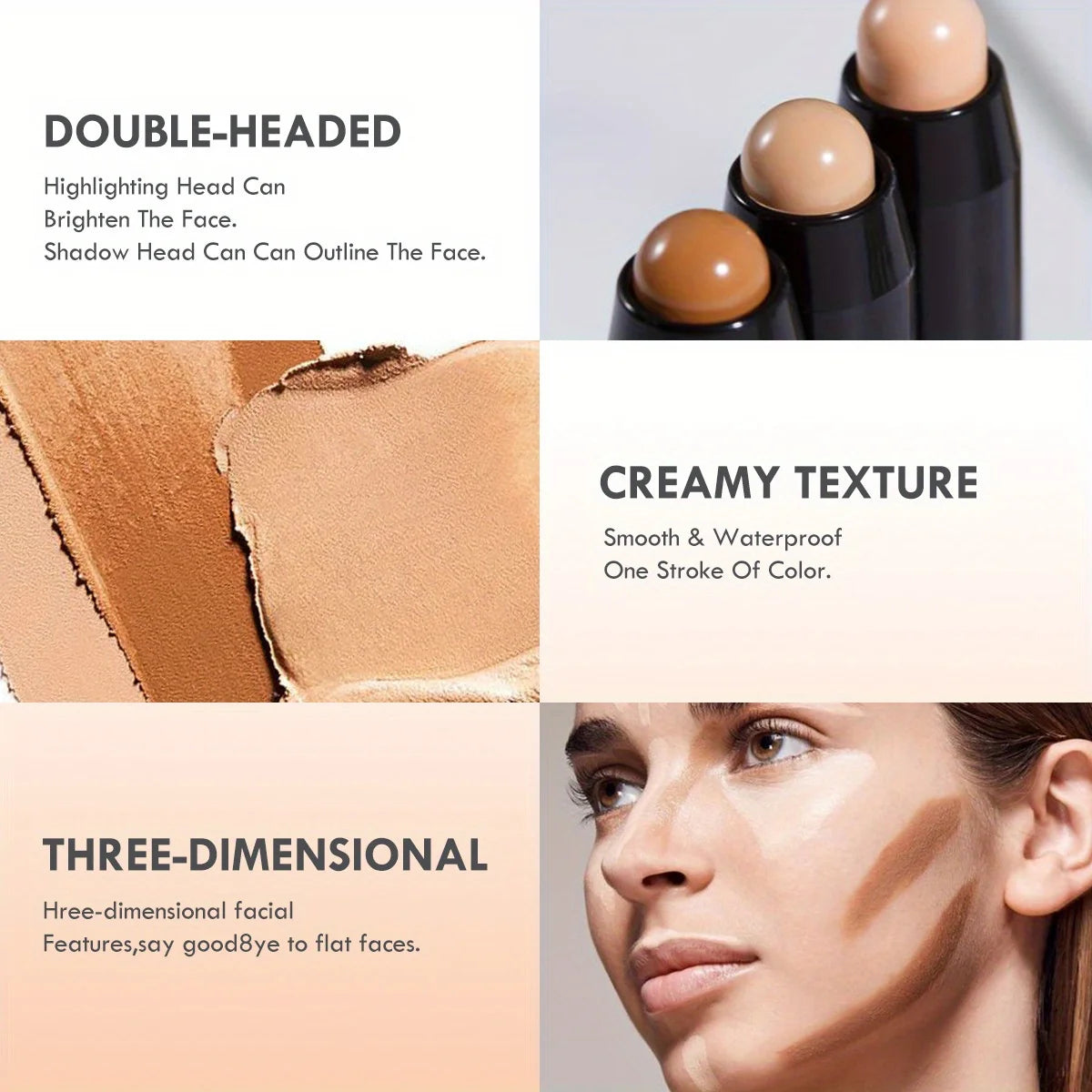 Face Foundation Concealer Pen Long Lasting Dark Circles Corrector Contour Concealers Stick Cosmetic Makeup