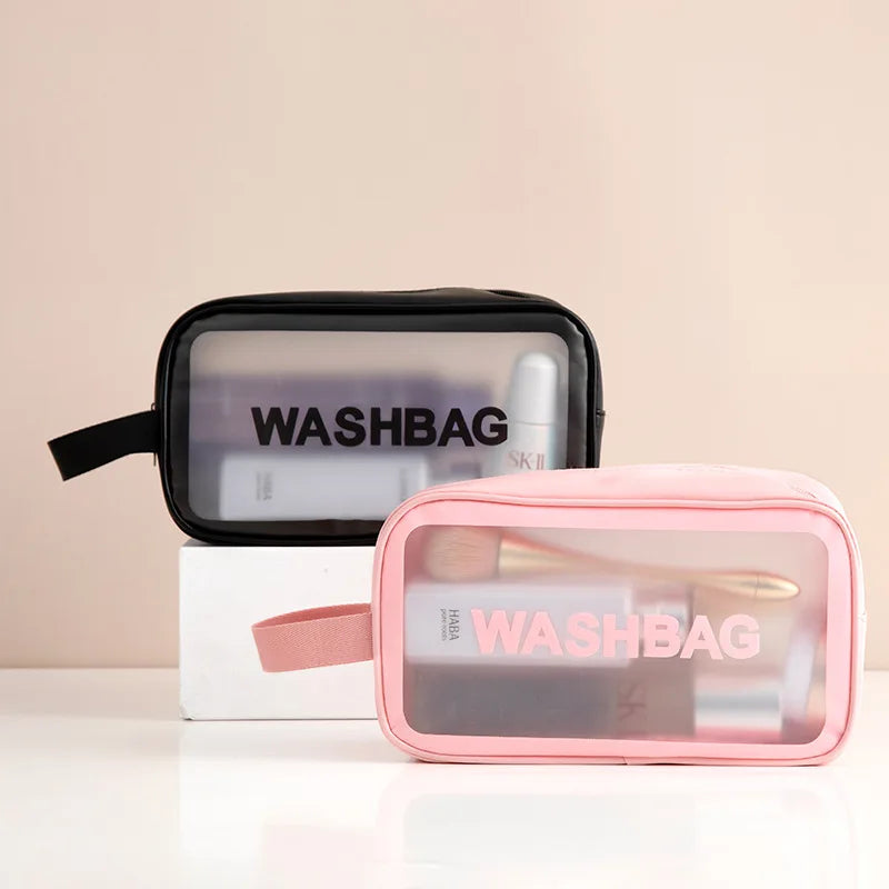 Portable Travel Wash Bag Female Transparent Waterproof Makeup Storage Pouch Large Capacity Cosmetic Organizer Beauty Women Case
