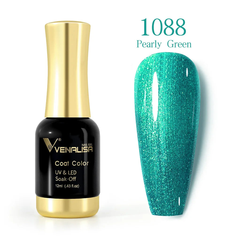 Venalisa 12ml Platinum Gel Nail Polish Super Shiny Effect Nail Gel Perfect Soak off UV&LED Nail Color Foil Chrome Gel Polish