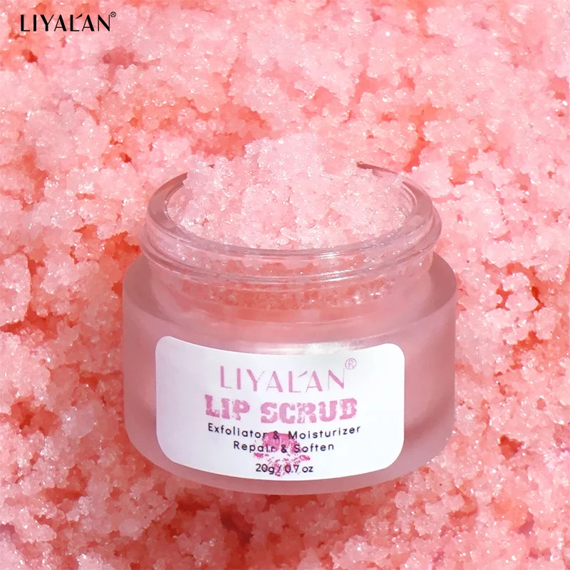 Pink Lip Scrub Lightening Dark Lips Exfoliating Smooth Repair Lighten Fine Lines Sugar Bleaching Lip Cream Moisturizes Dry Lips