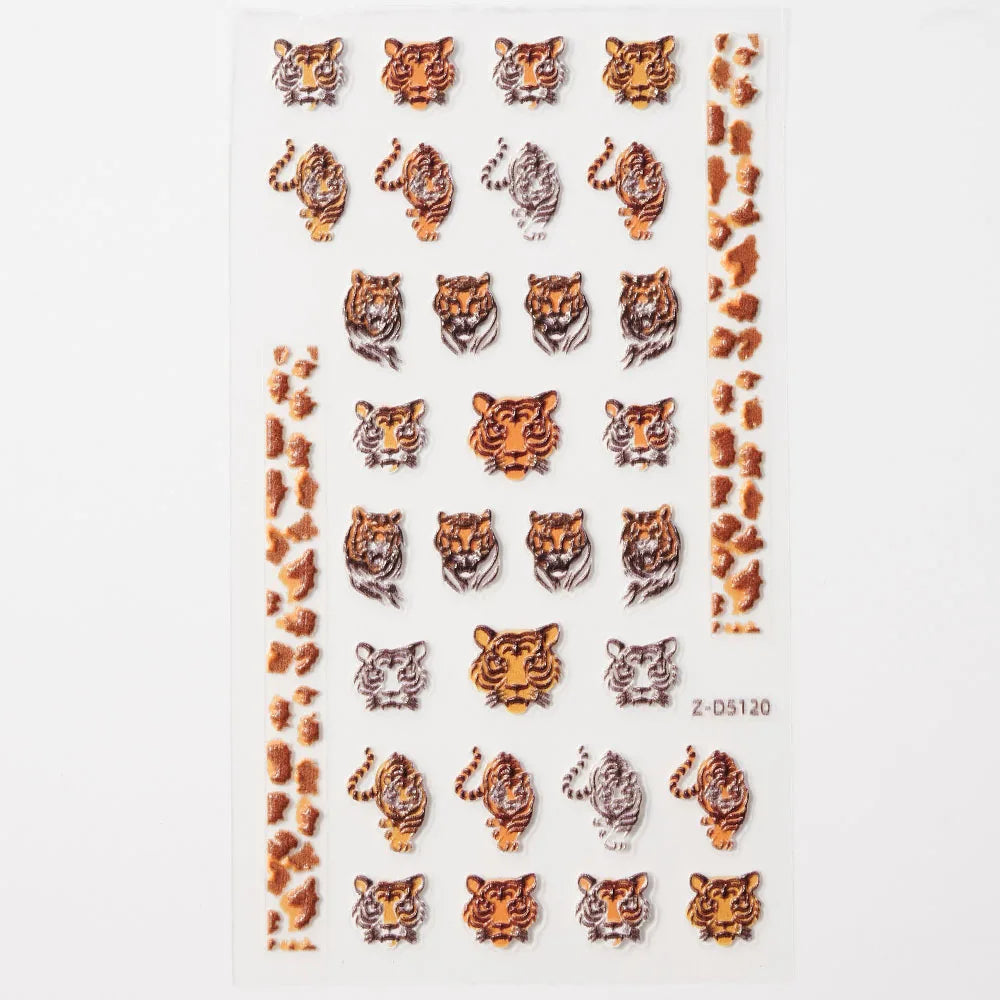 Lovely Cat Nail Decals 3D Animal Cartoon Dog Scrawl Relief Self Adhesive Nail Art Stickers Cute Puppy Kitty Y2K Nails Decoration