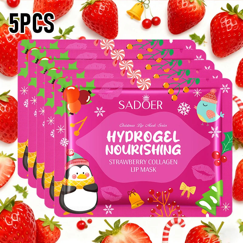 Gel Collagen Lip Mask Crystal Lip Pads For Moisturizing, Anti-Wrinkle, Firms & Hydrates Lips remove lip lines For Christmas
