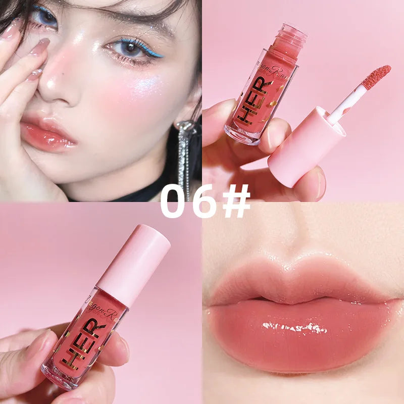 Water Light Lip Gloss Moisturizing Lipstick Jelly Mirror Lip Glaze Crystal Clear Hydrating Lip Plumping Gloss Korean Makeup