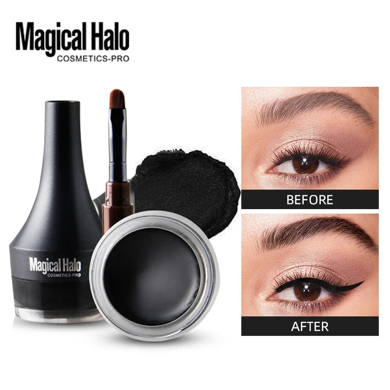 Waterproof Eyebrow Pomade & Gel Eyeliner Cream - Long-lasting 4.5g