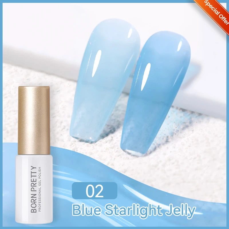 BORN PRETTY 10ml Sliver Carat Mirage Reflective Glitter Gel Nail Polish Sparkling Ultra Shine Soak Off UV Nail Art Gel Varnish