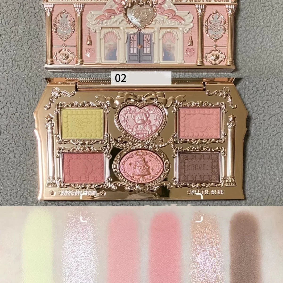 Flower Knows Sweetie Bear Eyeshadow Palette - 6 Colors Matte Shimmer