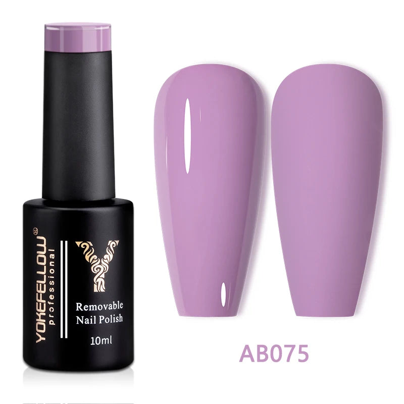YOKEFELLOW 10ml Jelly Nude Gel Nail Polish High Quality Translucent Pink Nail Gel Varnish Soak Off UV Gel Polish Long Lasting