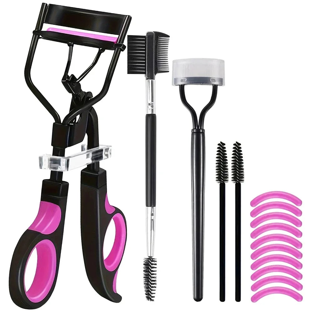 7/16PCS Eyelash Curler Set With 10pcs Replacement Pads For Women Professional Eyelashes Curling Tweezers Clips Lasting Eye Tool