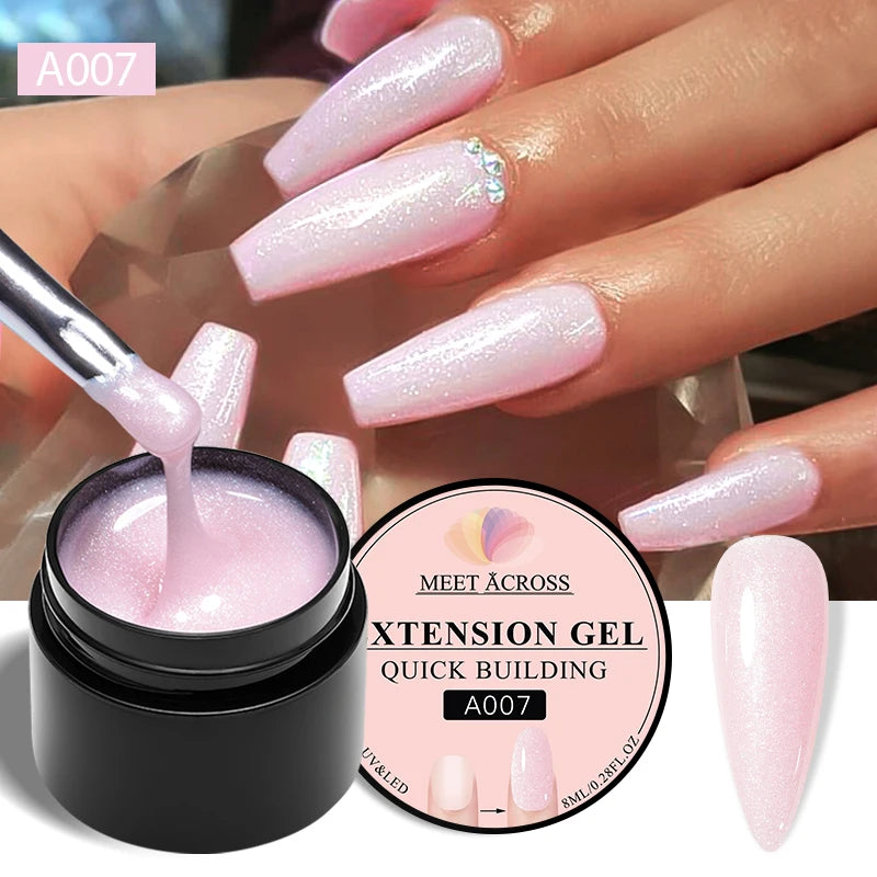 Milky White Nail Extension Gel Clear Nude Building UV Gel For Nails Finger Extensions Form Tips French Nails Manicure Nail Art