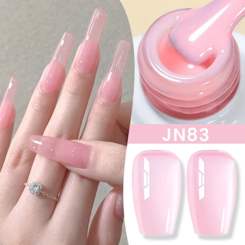 BORN PRETTY 10ml Translucent Color Gel Polish Jelly Nude Autumn Jelly Amber Semi Permanent UV Gel Nail Art Soak Off Gel Varnish