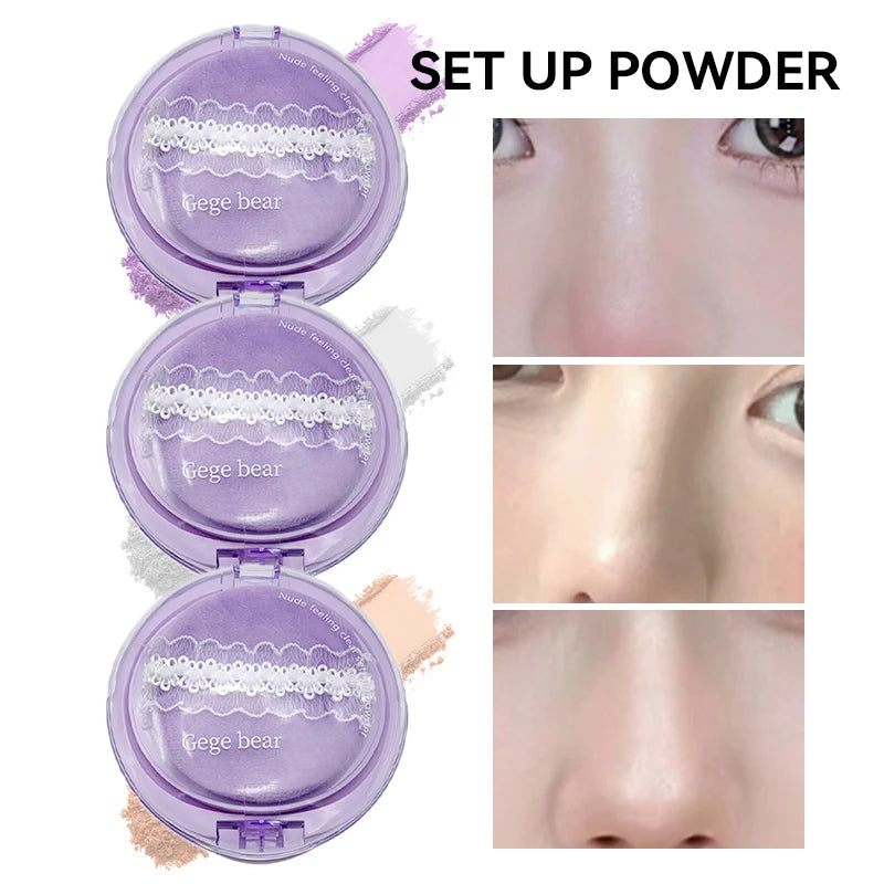 Gege Bear Bare Sensation Translucent Setting Powder — Brightening, Long-Lasting, Concealing, Matte Soft Focus Finish