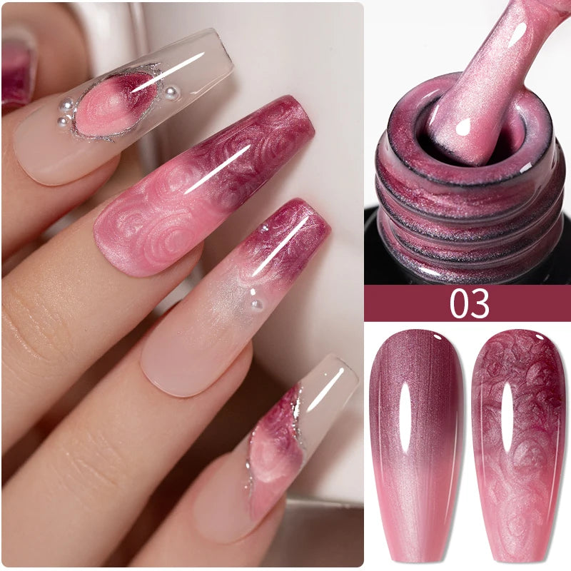 PUENTE 5ml Metallic Painting Liner Gel Polish Bright Mirror Effect Semi-Permanent UV Nail Varnish For Stunning French Nail Art
