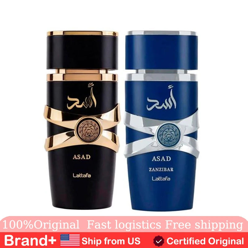 Lattafa Perfumes Asad Unisex Eau De Parfum Spray 3.4 Ounce Arabian Cologne Long Lasting Fragrance Natural Pheromone Persistence
