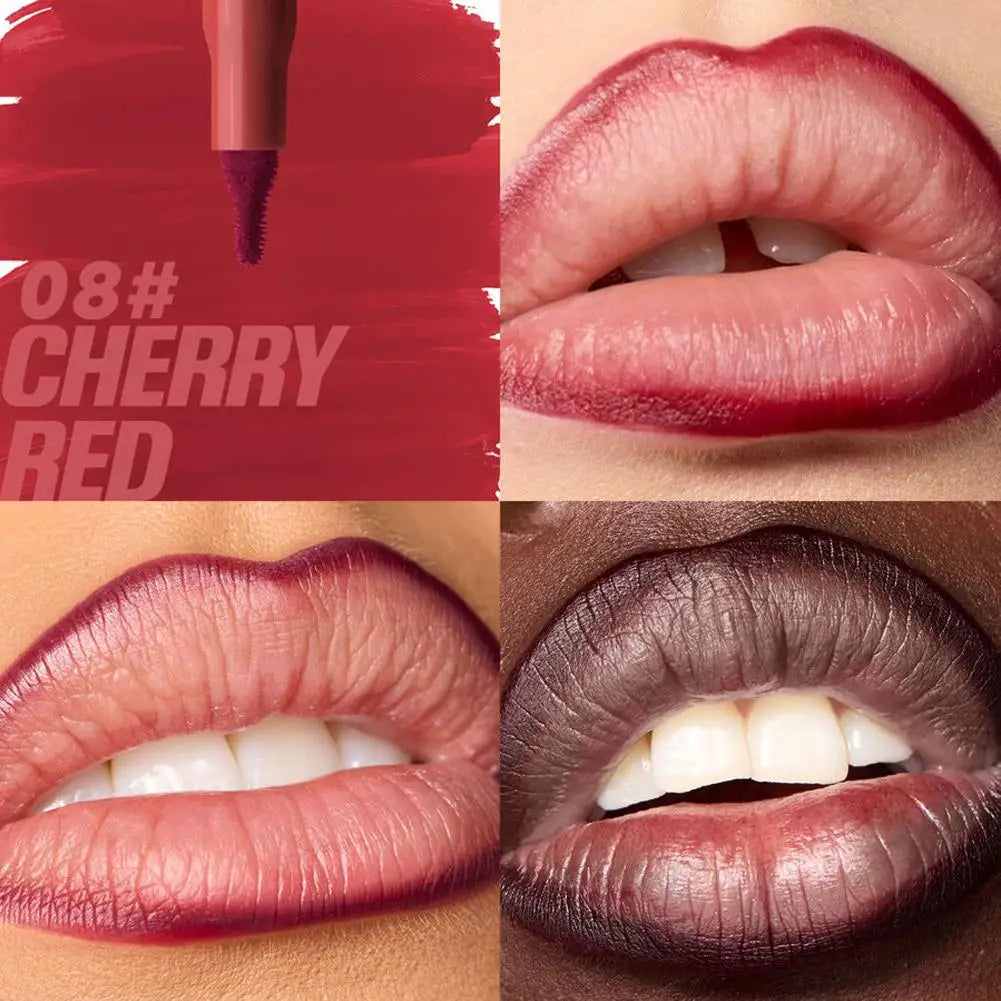Waterproof Lipliner Pencil Matte Lip Liner Pen Outline Lip Shape High Color Rendering Moisturizing Long-Lasting Cosmetics