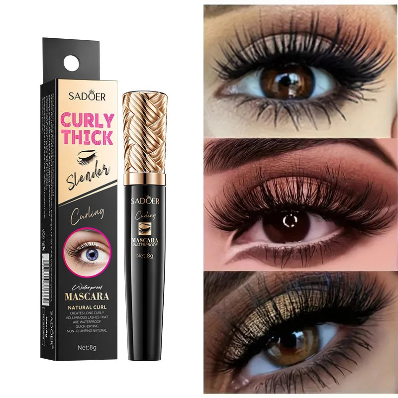 5D Silk Fiber Waterproof Mascara - Black Lengthening & Volumizing