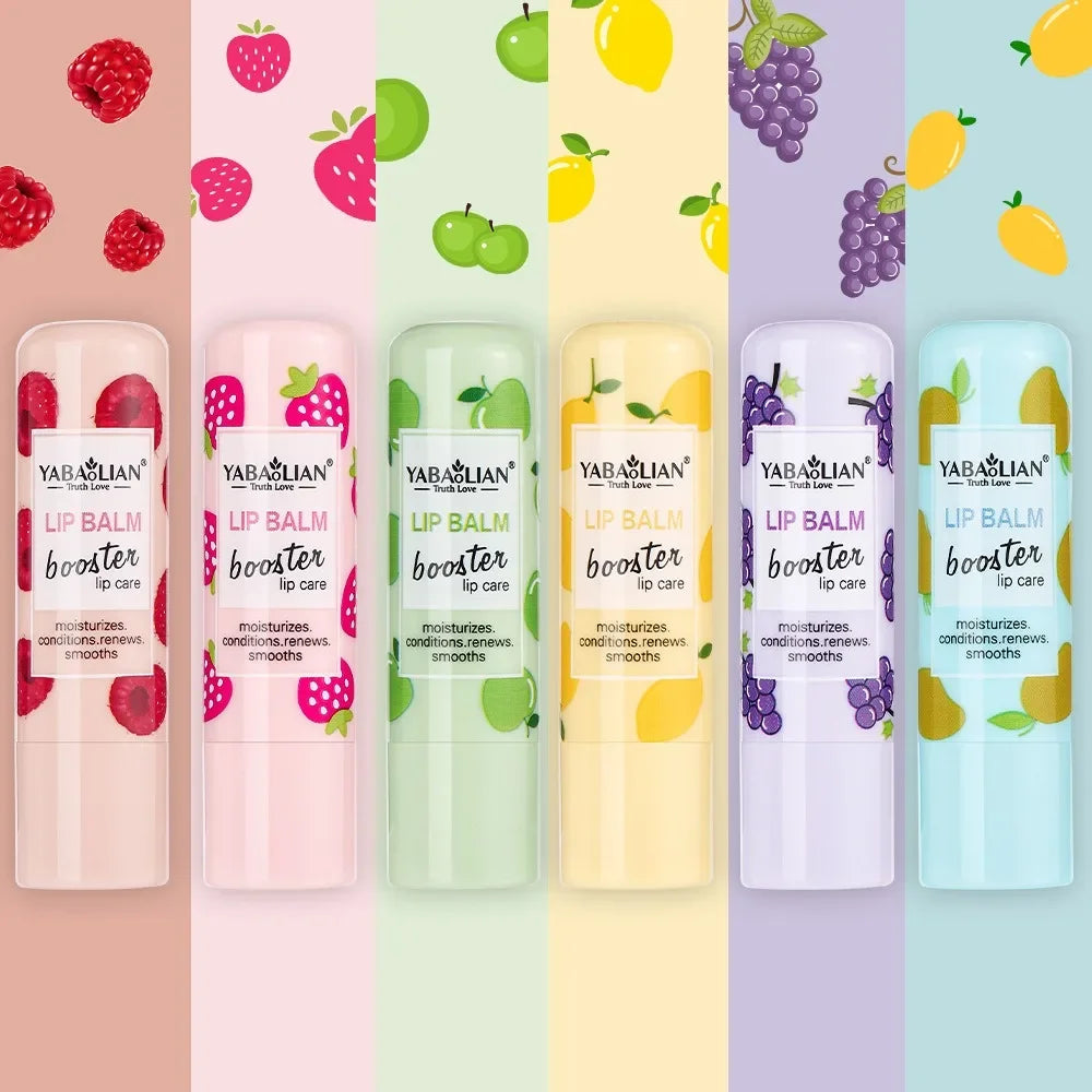Natural Fruit Lip Balm Long Lasting Moisturizing Nourishes Reduce Lip Line Anti Aging Anti-drying Hydration Lips Care Lipstick