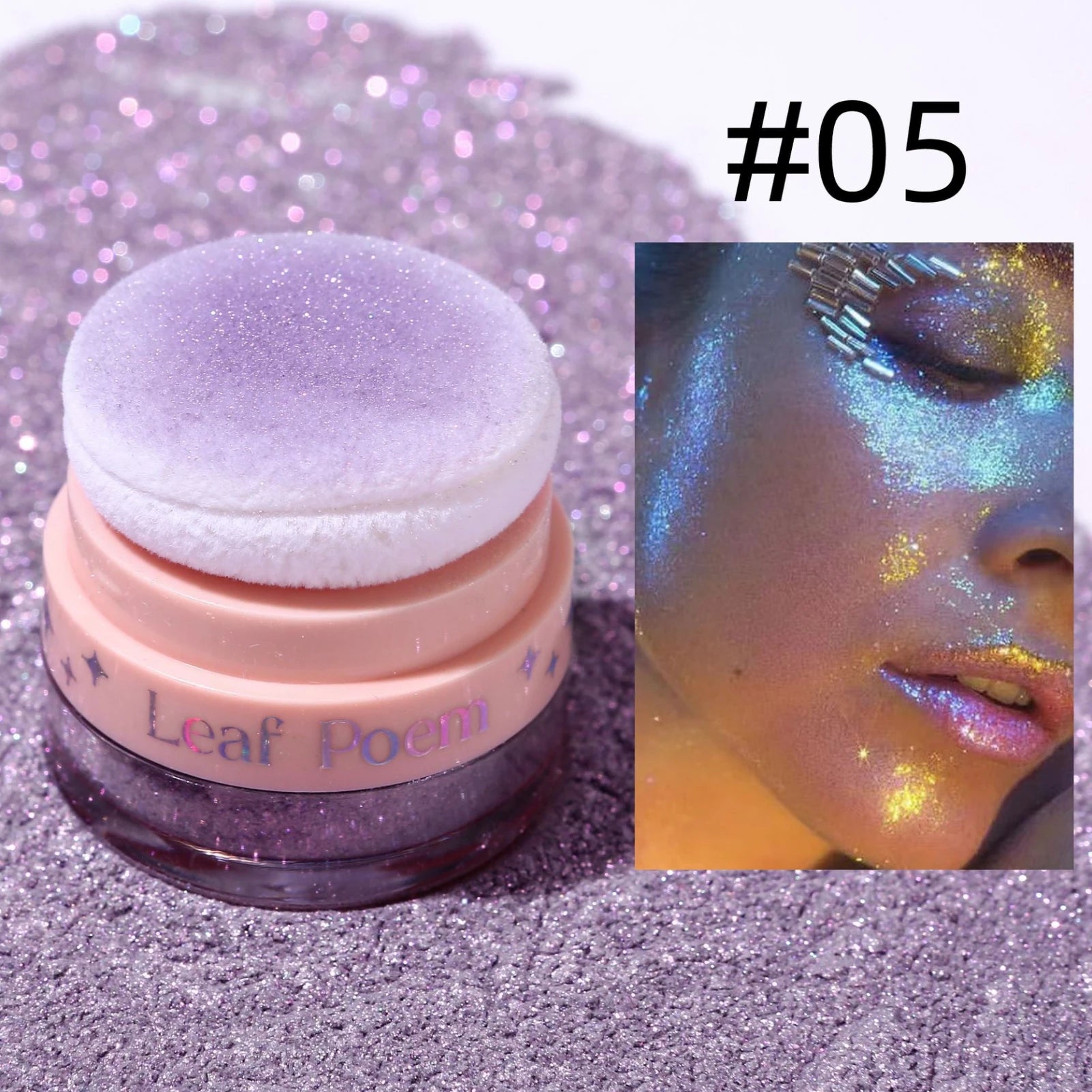 1PC Pearlescent Glitter, Fine Powder, Suitable for Hair/body/face, Highlight Powder, Blush Powder, Suitable for Music Festival