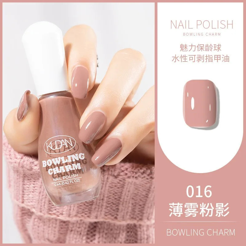 40 Colors New Nail Polish for Summer Water-based Quick Drying Tearable Nail Art Semipermanent Monochrome No Baking Lamp Varnish